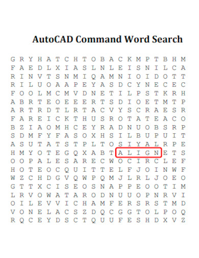 AutoCAD Command Word Search