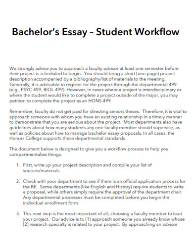 Bachelors Essay on Student Workflow