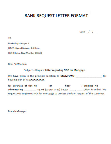 Bank Request Letter