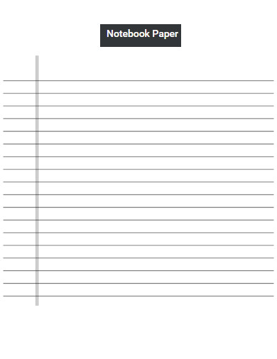 Basic Notebook Paper