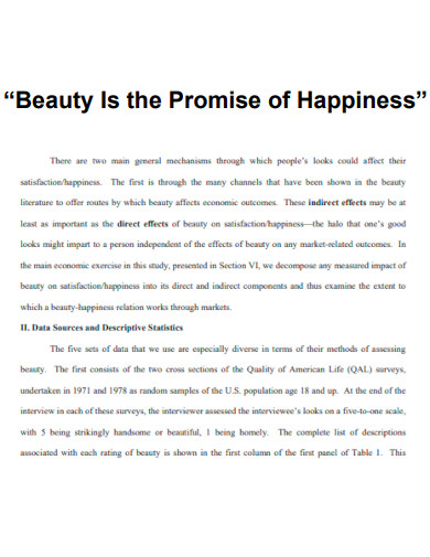 Beauty Is the Promise of Happiness