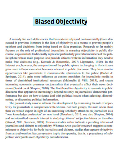 Biased Objectivity
