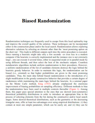 Biased Randomization