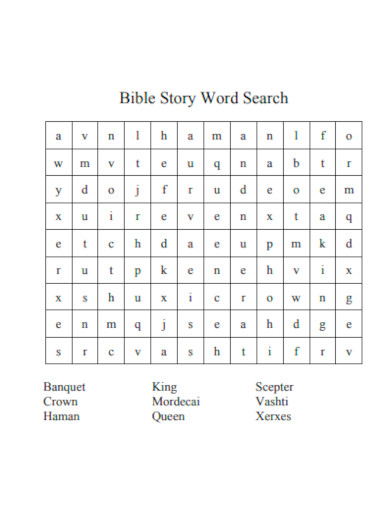 Bible Story Word Search