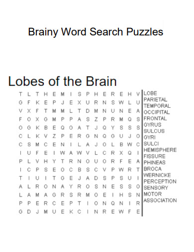Brainy Word Search Puzzles