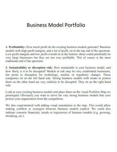 Business Model Portfolio