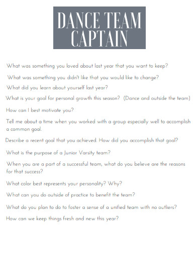 Captain Interview Questions
