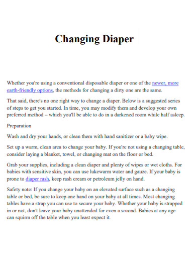 Changing Diaper