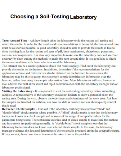 Choosing a Soil Testing Laboratory