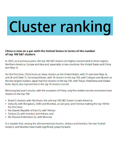 Cluster Ranking