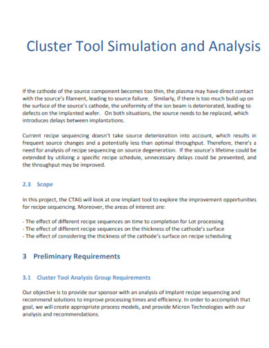 Cluster Tool Simulation