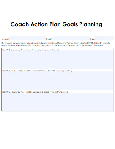 Coach Action Plan Goals