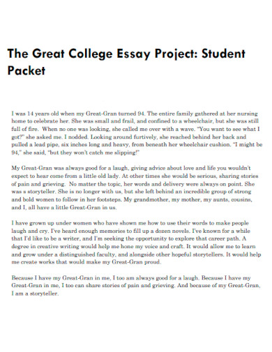 College Essay Project