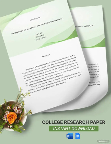 College Research Paper Template
