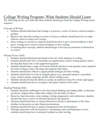 College Writing Program