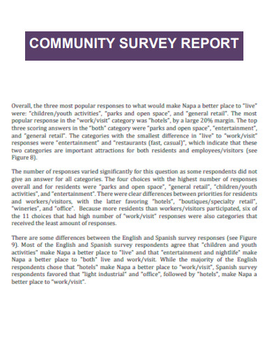 Community Survey Report
