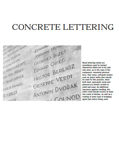 Concrete Lettering