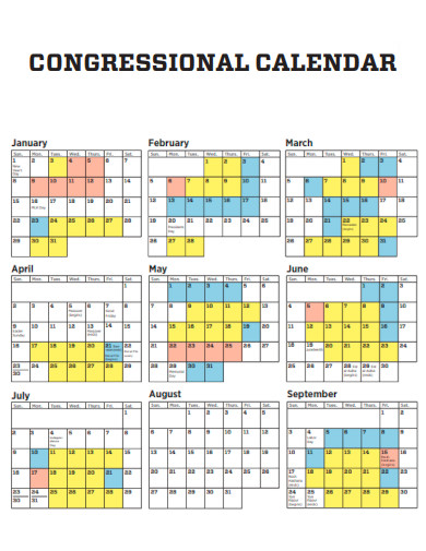 Congressional Calendar