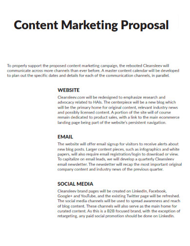 Content Marketing Proposal