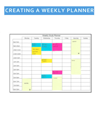 Create a Weekly Planner