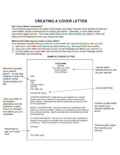 Creating a Resume Cover Letter