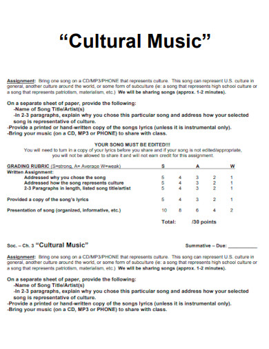 Cultural Music