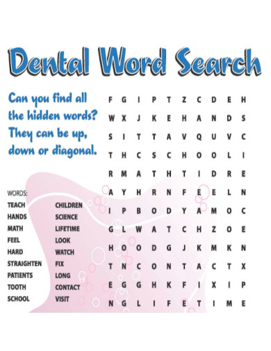 Dental Word Search