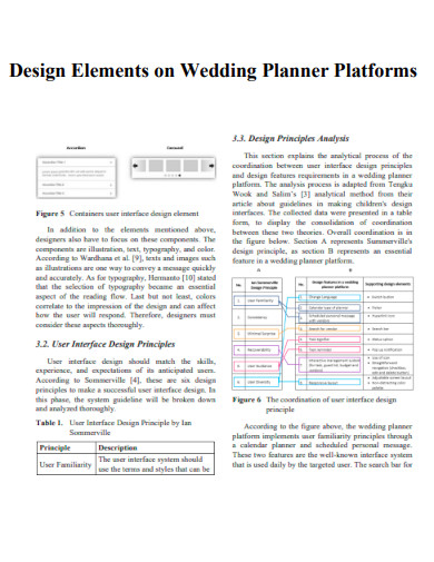 Design Elements on Wedding Planner Platforms