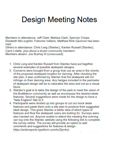 Design Meeting Notes