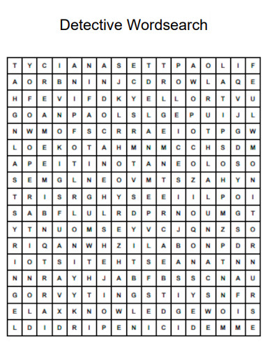 Detective Word Search
