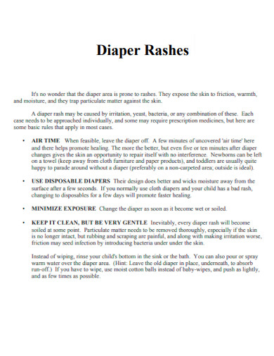 Diaper Rashes