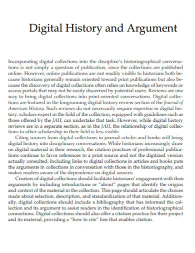 Digital History and Argument