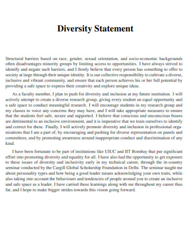 Diversity Statement Orientation