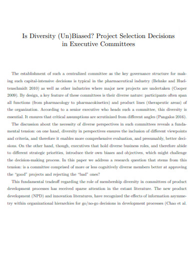 Diversity Unbiased Project