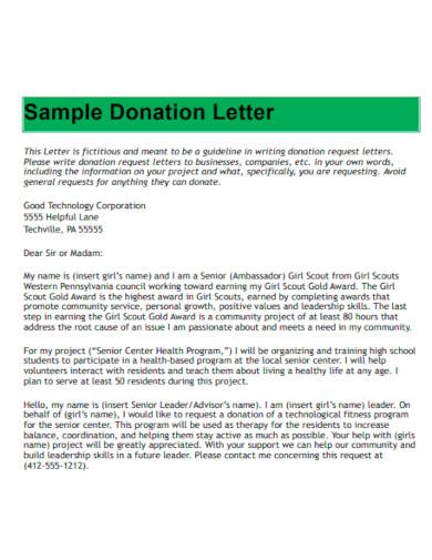 Donation Letter
