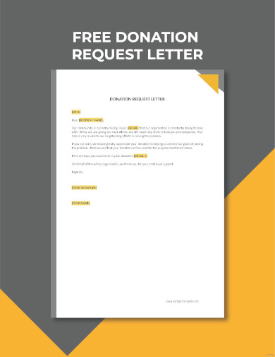 Donation Request Letter Format Template