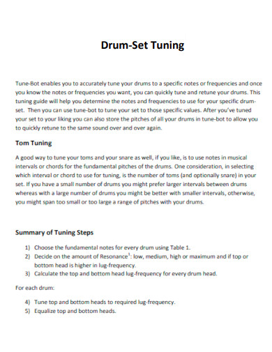 Drum Set Tuning