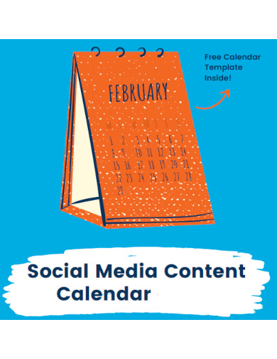 EBook Social Media Content Calendar Template