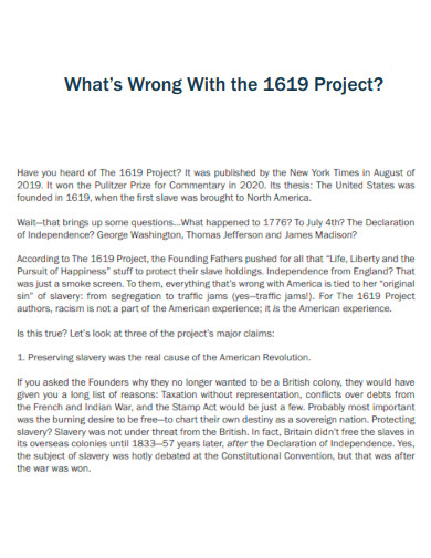 Editable 1619 Project