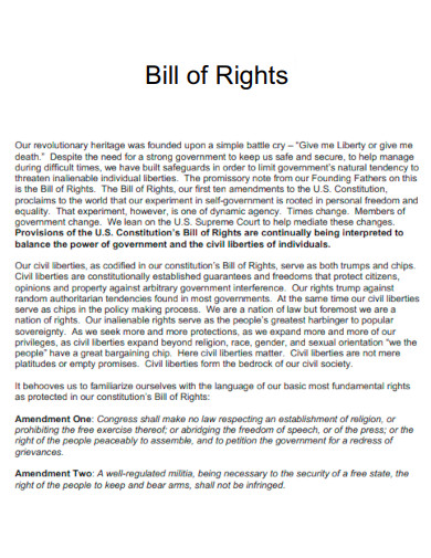 Editable Bill of Rights