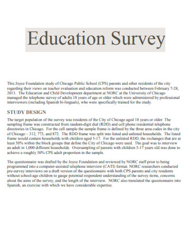 Education Survey
