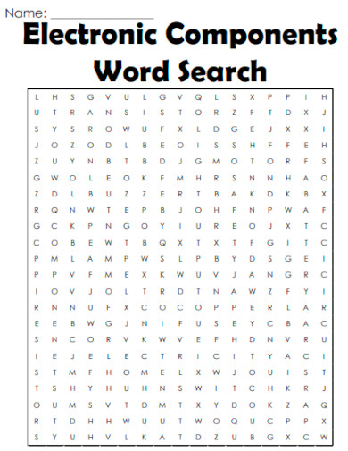 Electronic Components Word Search