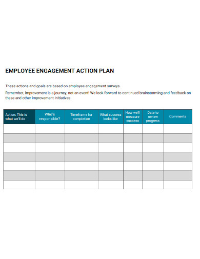 Employee Engagement Action Plan