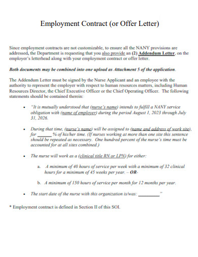 Addendum To Offer Letter Meaning Infoupdate