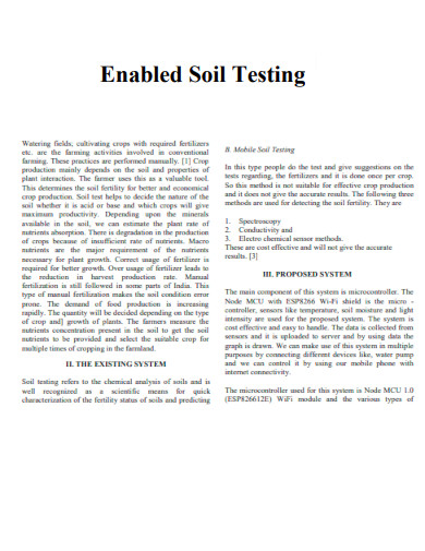 Enabled Soil Testing