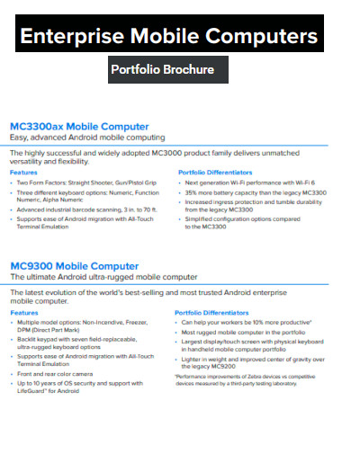 Enterprise Mobile Computers Portfolio Brochure