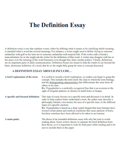 Essay Definition