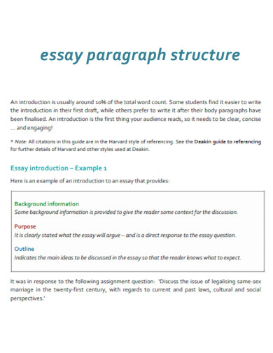 Essay Paragraph Structure