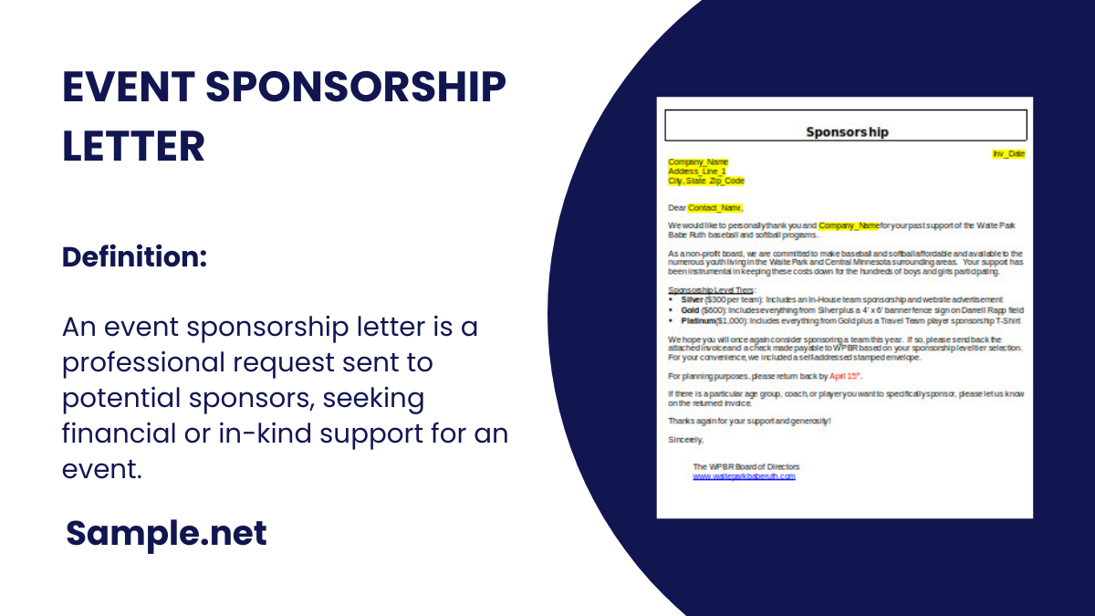 event sponsorship letter