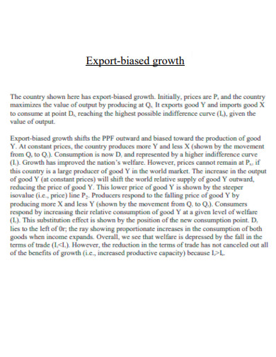 Export Biased Growth